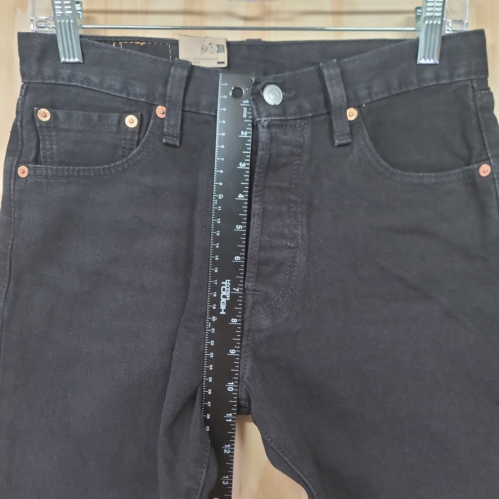 Levis Strauss 501 Denim Jean Shorts‎ Mens 30x9 Black "9 Button Fly Dark Wash NWT - Picture 10 of 16
